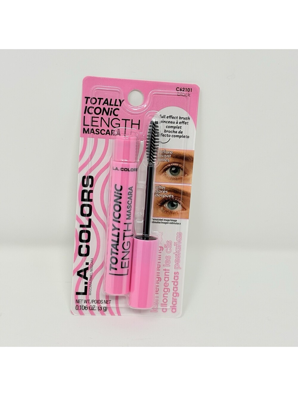 L.A. Colors Totally Iconic Lengthening Mascara Black 0.106oz #C62101